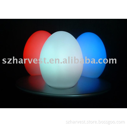 Three-Color Changing Egg Light with Base